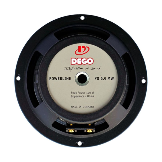 DEGO Power 3000 MW 165 Głośniki średnio-niskotonowe o średnicy 165 mm. Impedancja 4 Ohm. Moc 100W RMS